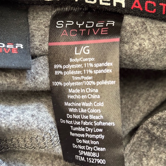 Spyder Men's Quarter Zip Long Sleeve Performance Pullover - Picture 5 of 6